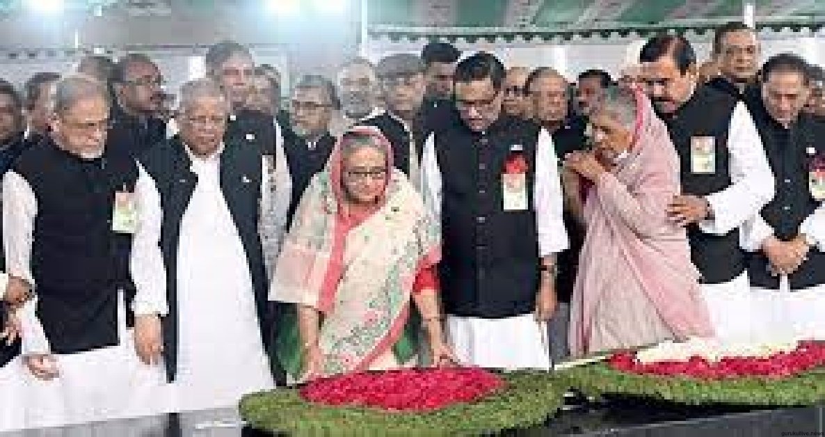 বঙ্গবন্ধুর প্রতি শ্রদ্ধা নিবেদন আওয়ামী লীগসহ বিভিন্ন সংগঠনের