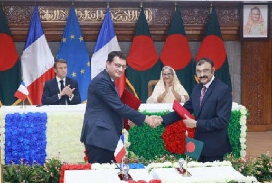 ঢাকা ও প্যারিসের মধ্যে ২টি চুক্তি স্বাক্ষর